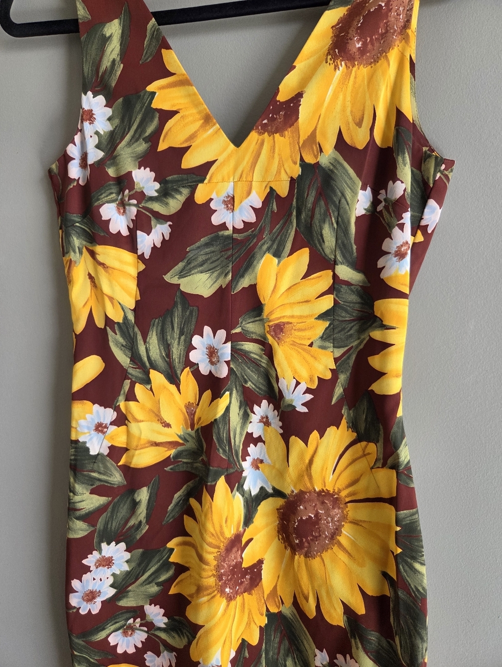 Dolce & Gabbana D&G Sunflower V-Neck Tank Dress Low Back Dress Size IT 42 US 6 - Picture 5 of 12